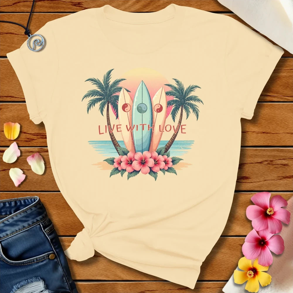 Live With Love Tee Soft Cream by Salty By Choice™ We love ocean apparel
