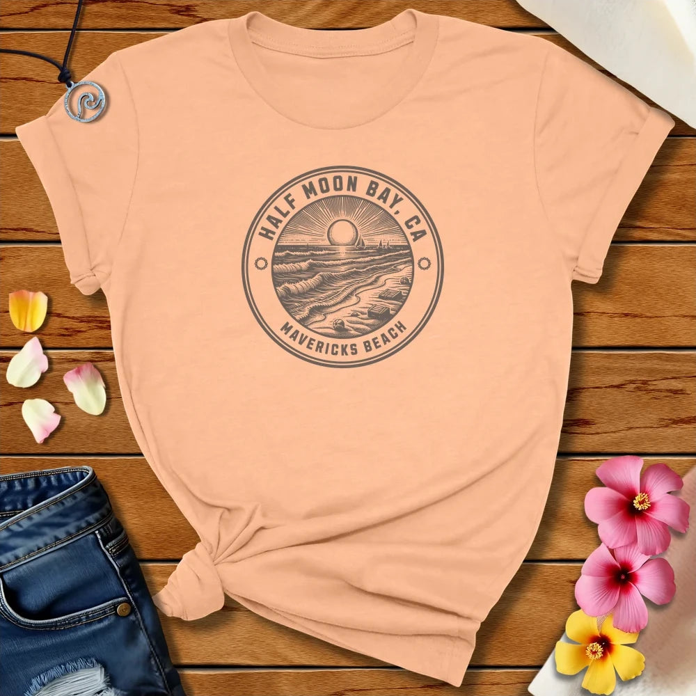 Mavericks Beach Tee Peach by Salty By Choice™ We love ocean apparel