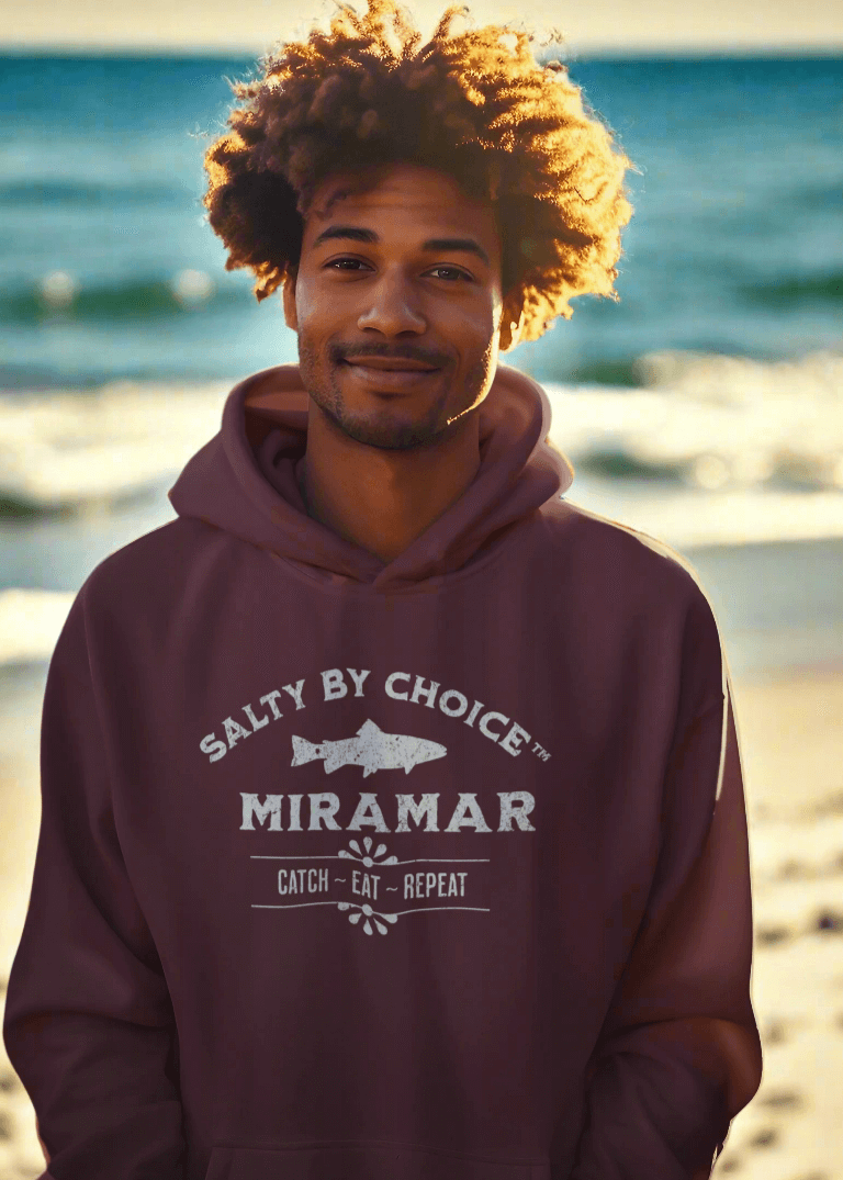 Catch Eat Repeat Unisex Hoodie by Miramar Outfitters Salty By Choice Collection