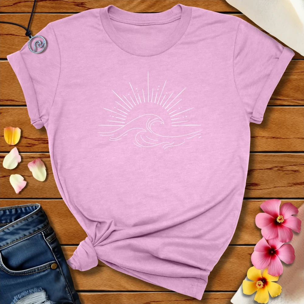 Ocean Lines Tee Heather Prism Lilac by Salty By Choice™ We love ocean apparel