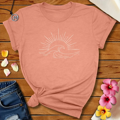 Ocean Lines Tee Heather Prism Sunset by Salty By Choice™ We love ocean apparel
