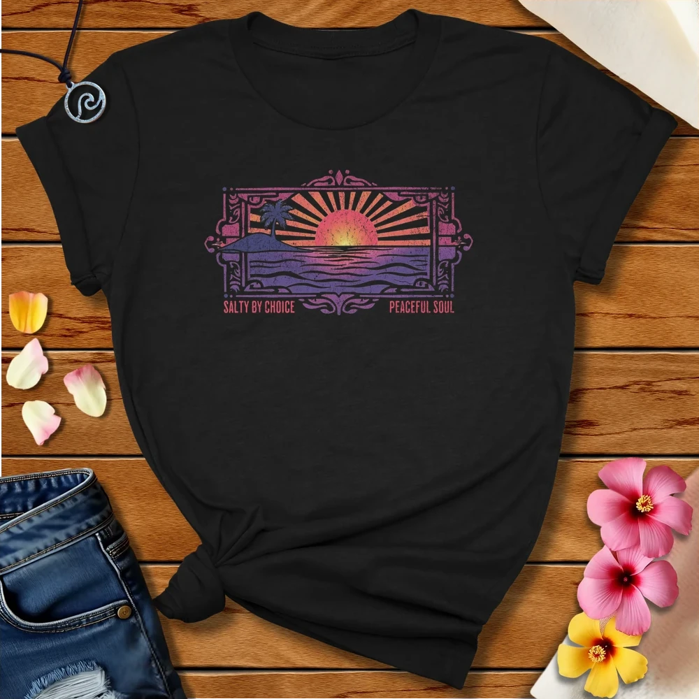 Peaceful Soul Tee Black Heather by Salty By Choice™ We love ocean apparel