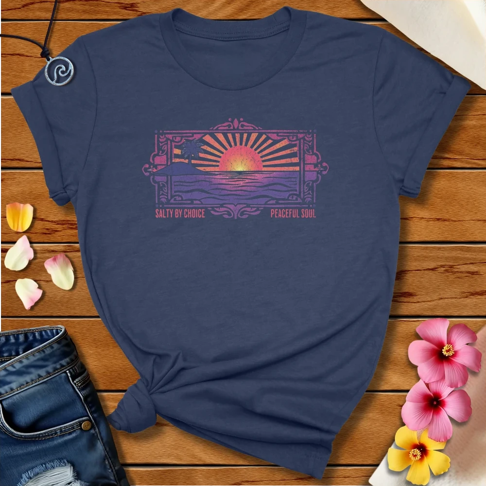 Peaceful Soul Tee Heather Navy by Salty By Choice™ We love ocean apparel