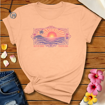 Peaceful Soul Tee Heather Peach by Salty By Choice™ We love ocean apparel