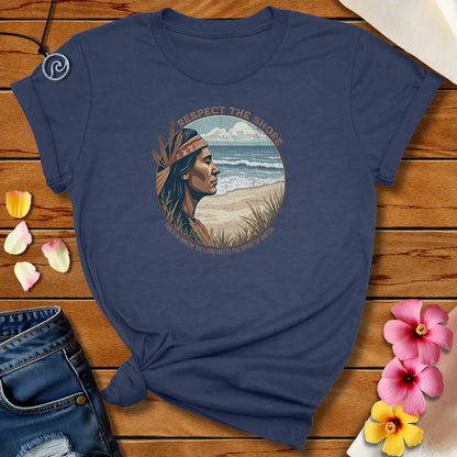 Respect The Shore Tee Heather Navy by Salty By Choice™ We love ocean apparel