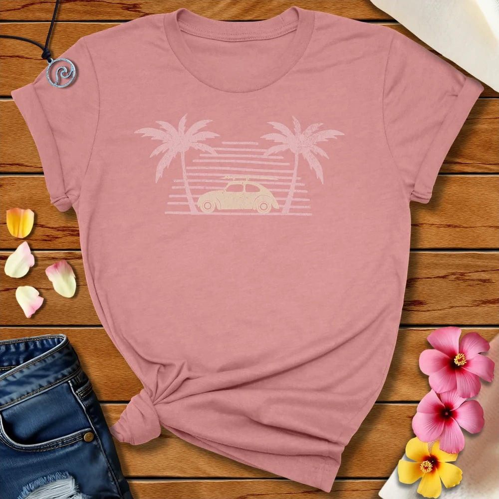 Retro Bug Tee Heather Mauve by Salty By Choice™ We love ocean apparel