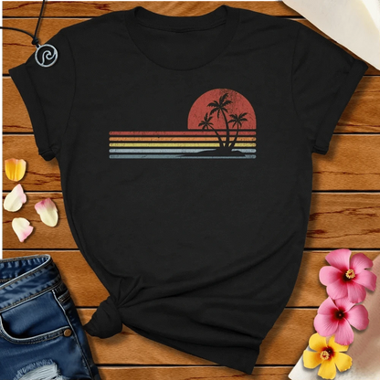 Retro Palm Tee Black Heather by Salty By Choice® We love the beach ocean and anything around water.