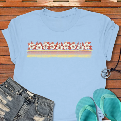 Retro Flower Tee Baby Blue by Salty By Choice™ We love ocean apparel