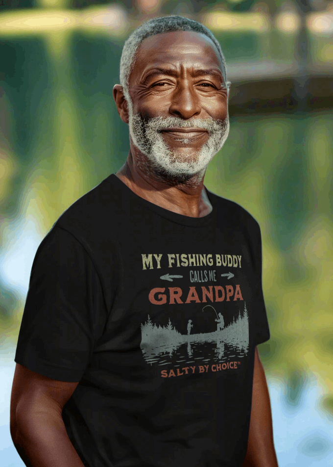 Fishing Grandpa Unisex Tee by Miramar Outfitters Salty By Choice Collection