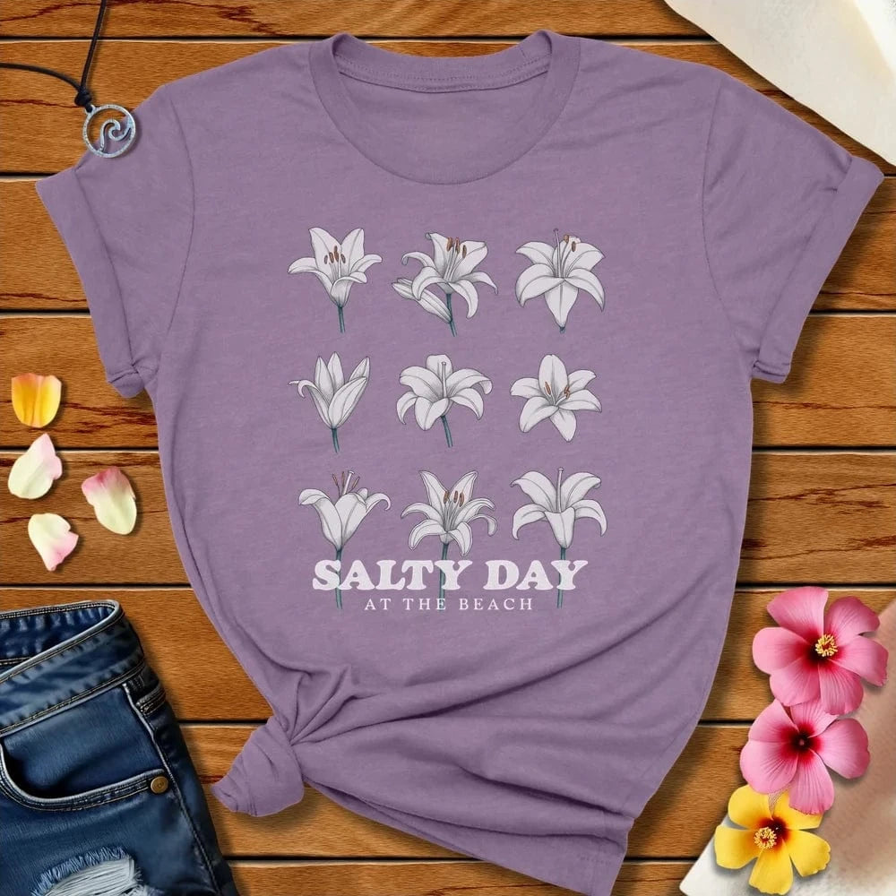 Salty Day Tee Heather Purple by Salty By Choice® We love the beach ocean and anything around water.