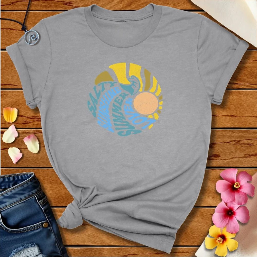 Salty Sunshine Summer Tee Athletic Heather by Salty By Choice™ We love ocean apparel