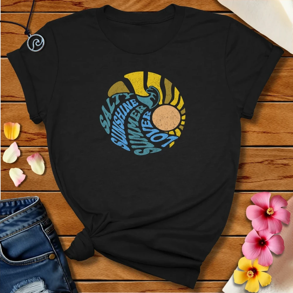 Salty Sunshine Summer Tee Black Heather by Salty By Choice™ We love ocean apparel