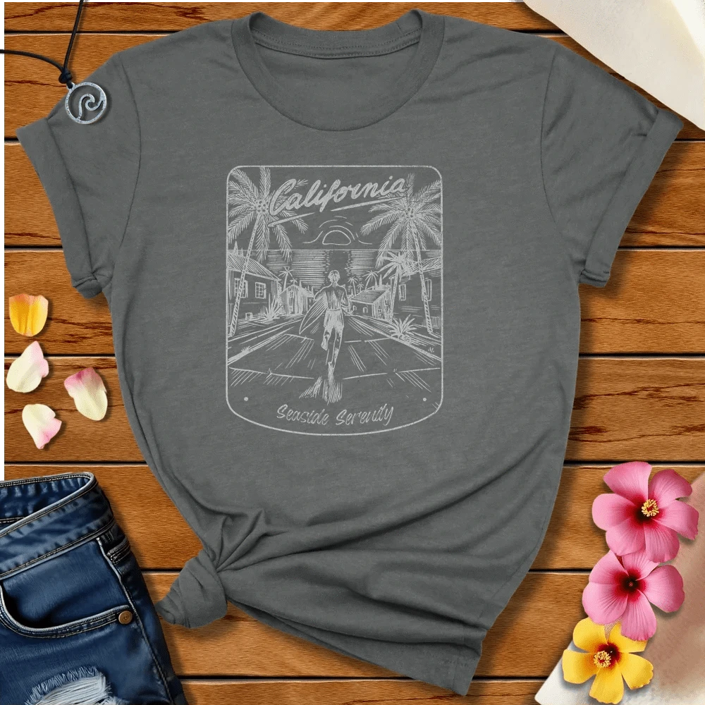 Seaside Serenity Tee Deep Heather by Salty By Choice® We love the beach ocean and anything around water.