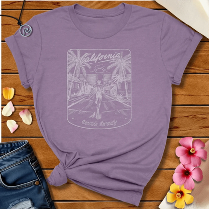 Seaside Serenity Tee Heather Purple by Salty By Choice® We love the beach ocean and anything around water.
