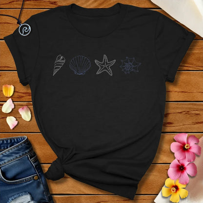Shells Tee Black by Salty By Choice™ We love ocean apparel