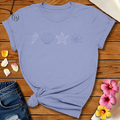 Shells Tee Lavender Blue by Salty By Choice™ We love ocean apparel