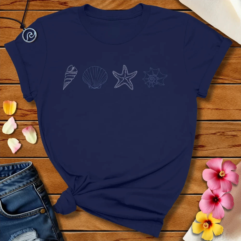 Shells Tee Navy by Salty By Choice™ We love ocean apparel