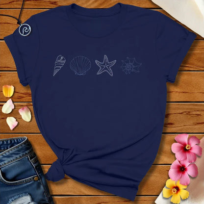 Shells Tee Navy by Salty By Choice™ We love ocean apparel