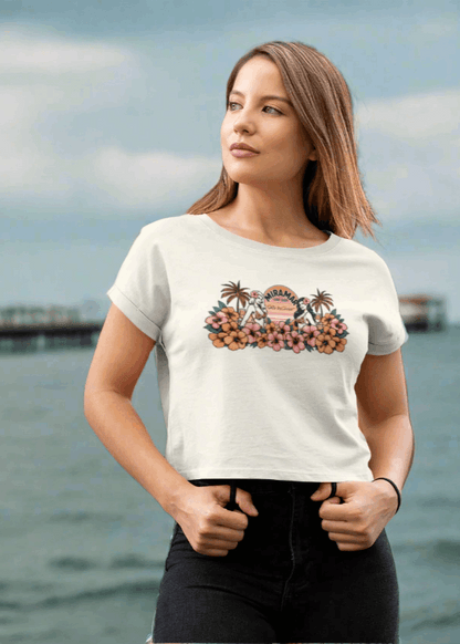 Hibiscus Girls Salty By Choice Women’s Crop Tee