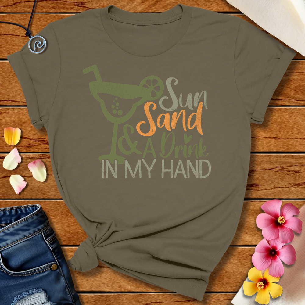 Sun And Sand Tee Army by Salty By Choice™ We love ocean apparel