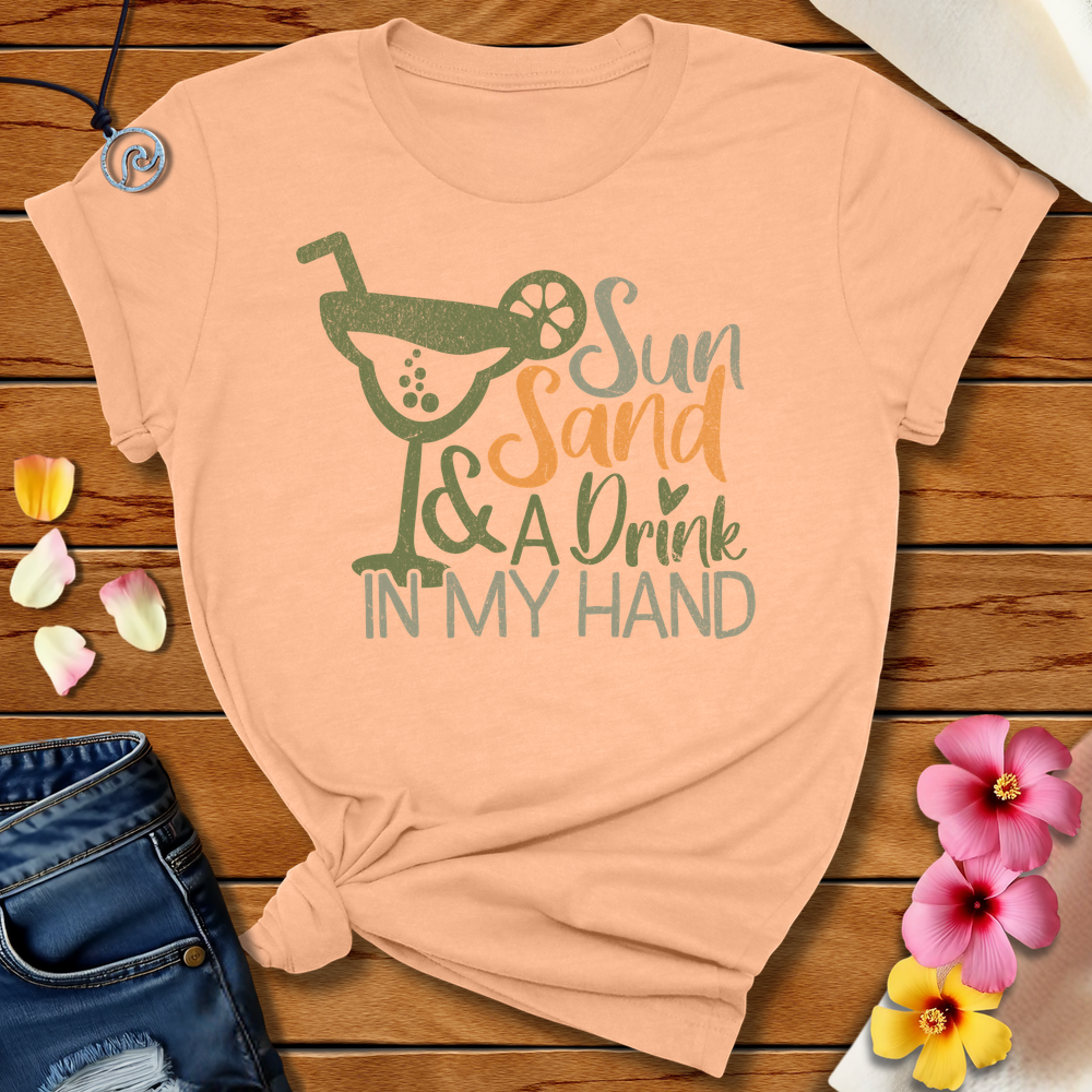 Sun And Sand Tee Peach by Salty By Choice™ We love ocean apparel
