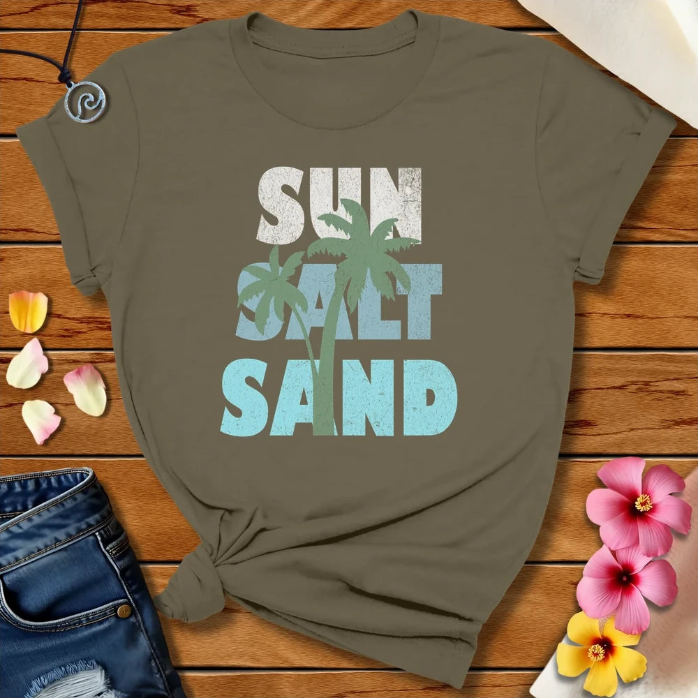 Sun Salt Sand Tee Army by Salty By Choice™ We love ocean apparel