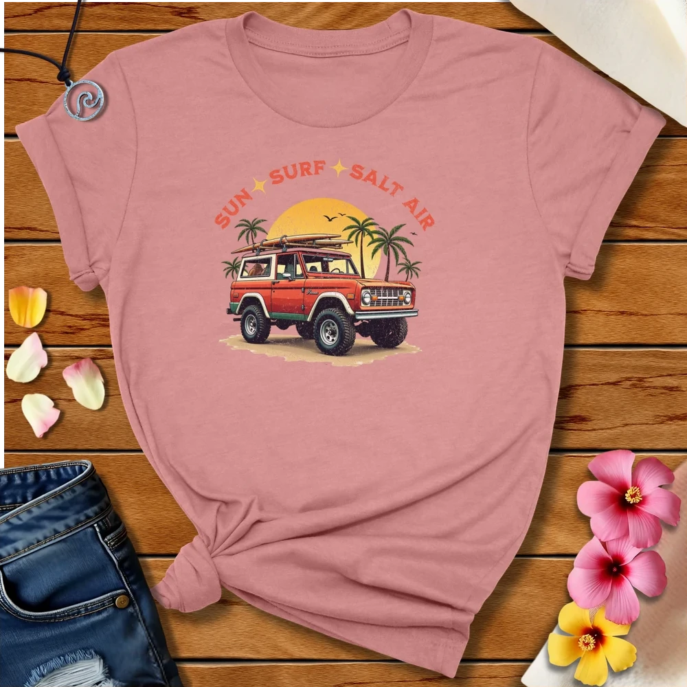 Sun Surf Salt Air Bronco Tee Heather Mauve by Salty By Choice™ We love ocean apparel
