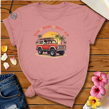 Sun Surf Salt Air Bronco Tee Heather Mauve by Salty By Choice™ We love ocean apparel