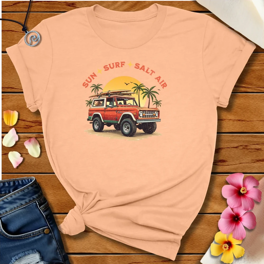 Sun Surf Salt Air Bronco Tee Heather Peach by Salty By Choice™ We love ocean apparel