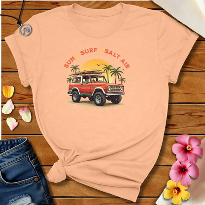 Sun Surf Salt Air Bronco Tee Heather Peach by Salty By Choice™ We love ocean apparel