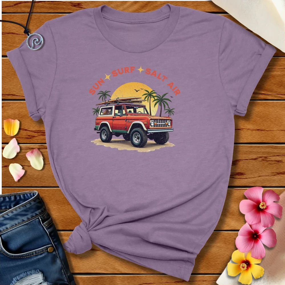 Sun Surf Salt Air Bronco Tee Heather Purple by Salty By Choice™ We love ocean apparel
