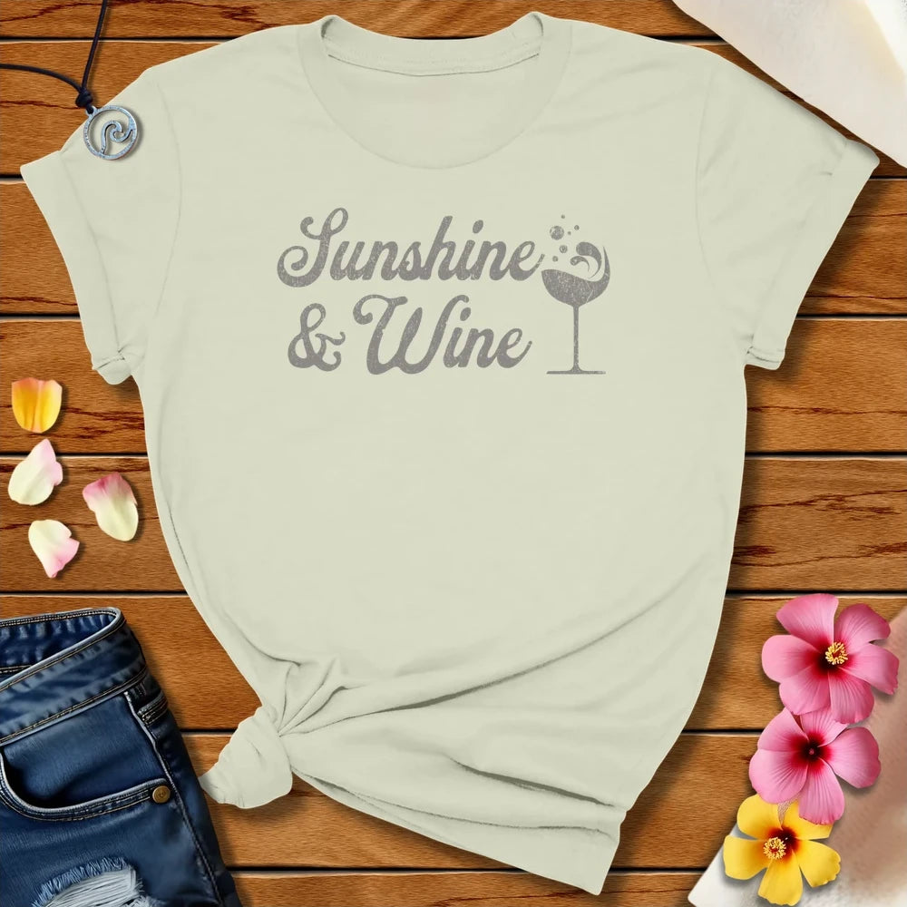 Sunshine And Wine Tee Citron by Salty By Choice™ We love the ocean and Christian apparel