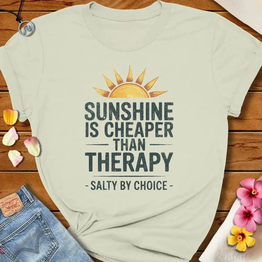 Sunshine Therapy Tee Citron by Salty By Choice® We love the beach ocean and anything around water.