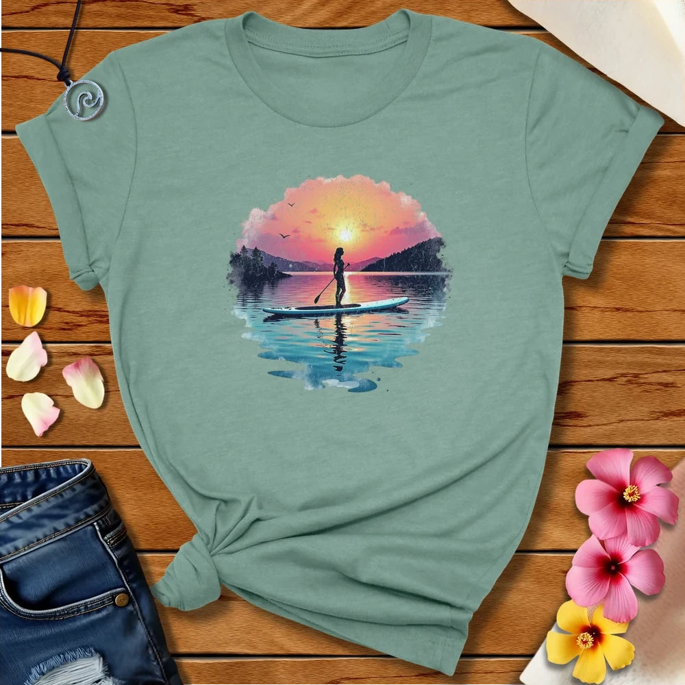 SUP Tee Heather Prism Dusty Blue by Salty By Choice™ We love ocean apparel