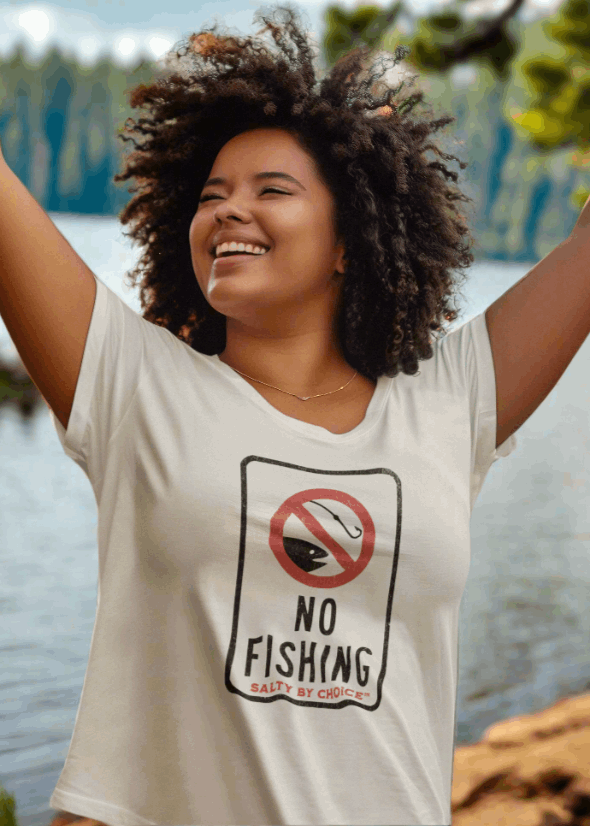 No Fishing Sign Unisex Tee