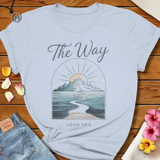 The Way Tee Light Blue by Salty By Choice® We love the beach ocean and anything around water.