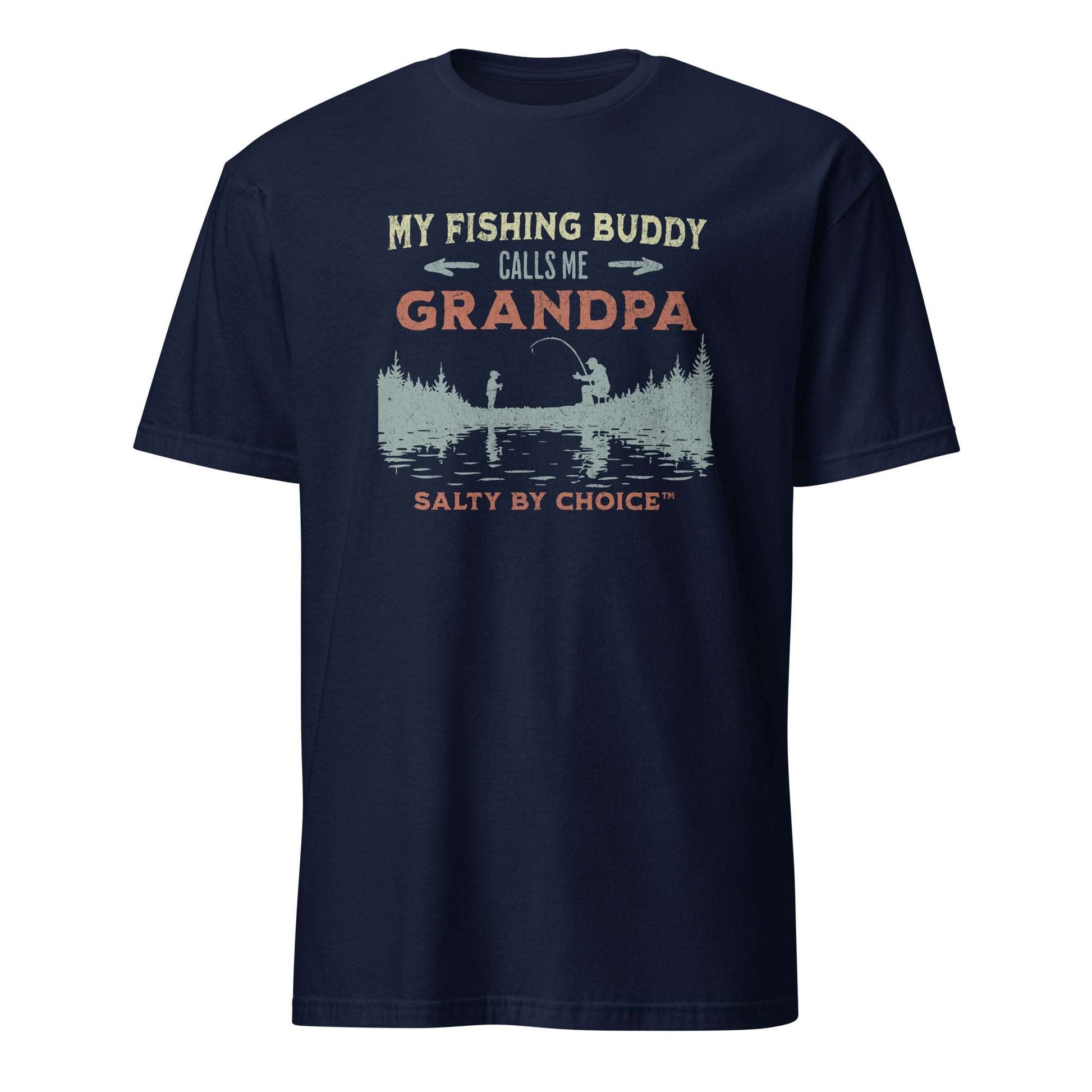 Fishing Grandpa Unisex Tee Navy by Miramar Outfitters Salty By Choice Collection