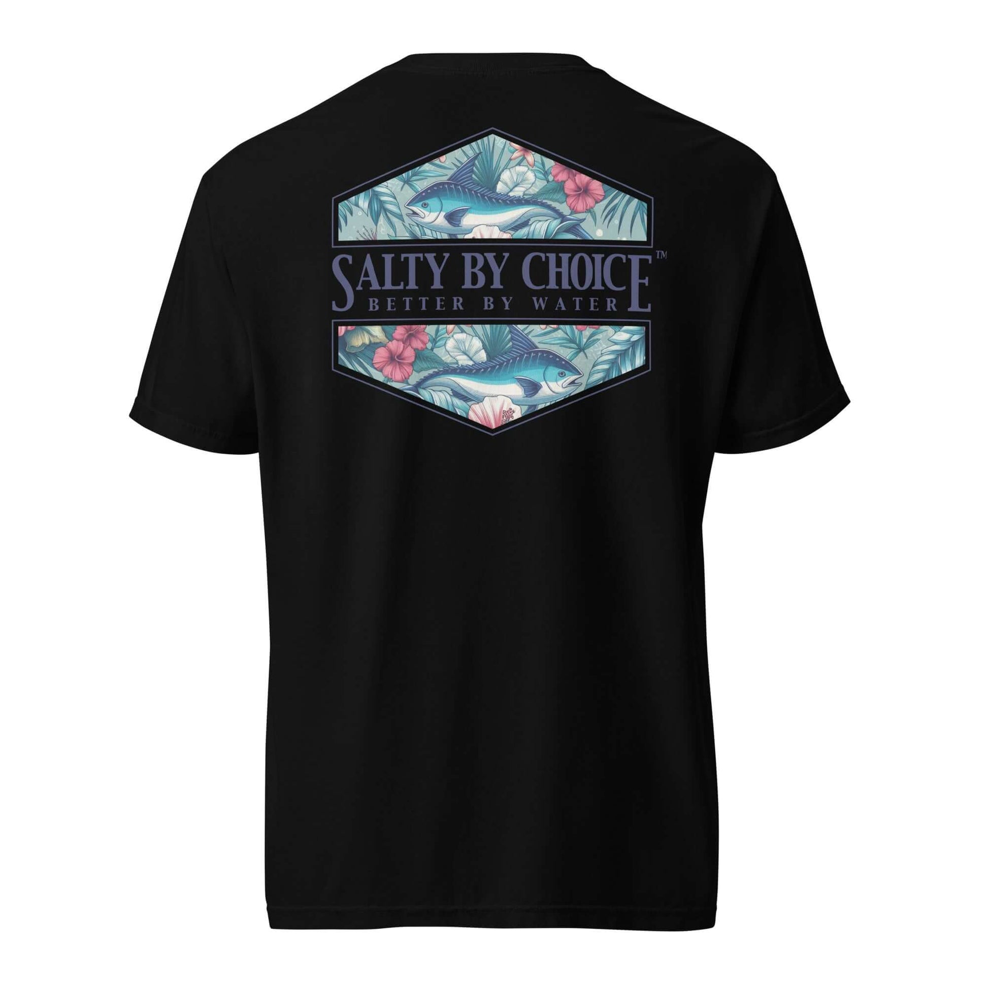 Hibiscus Unisex Heavy Tee Black by Miramar Outfitters Salty By Choice Collection