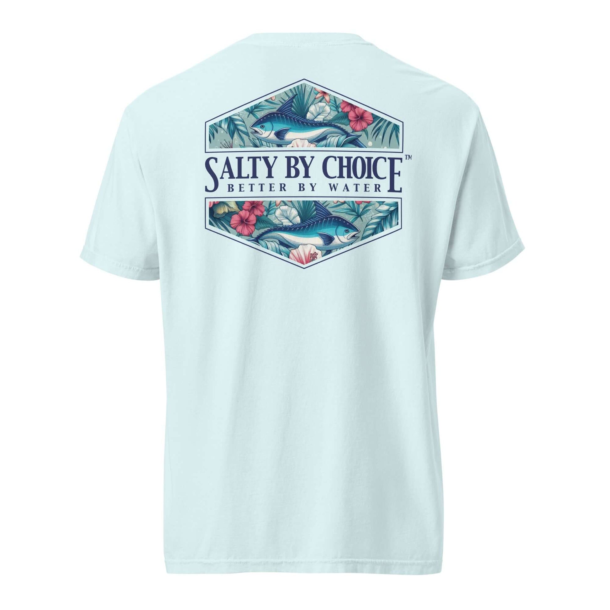 Hibiscus Unisex Heavy Tee Chambray by Miramar Outfitters Salty By Choice Collection