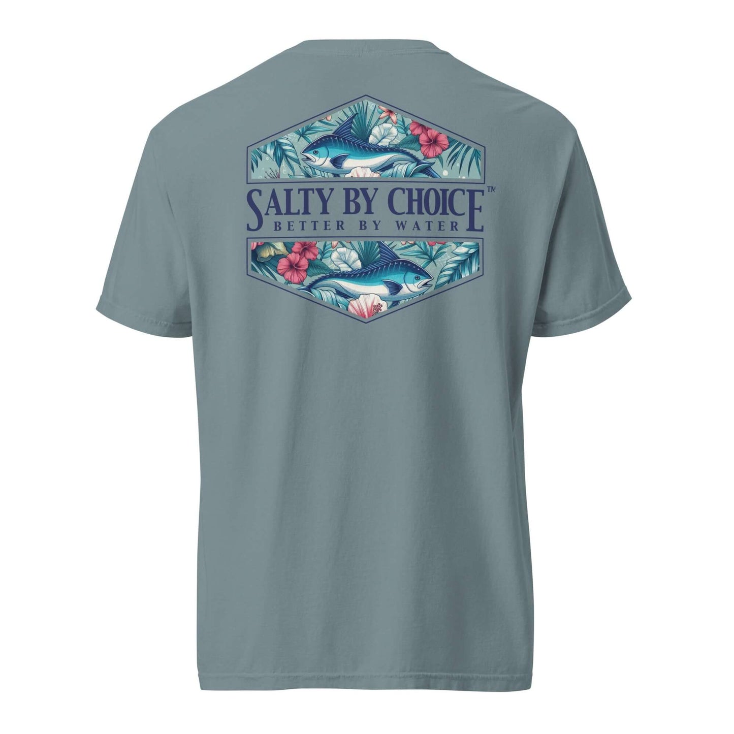 Hibiscus Unisex Heavy Tee Ice Blue by Miramar Outfitters Salty By Choice Collection