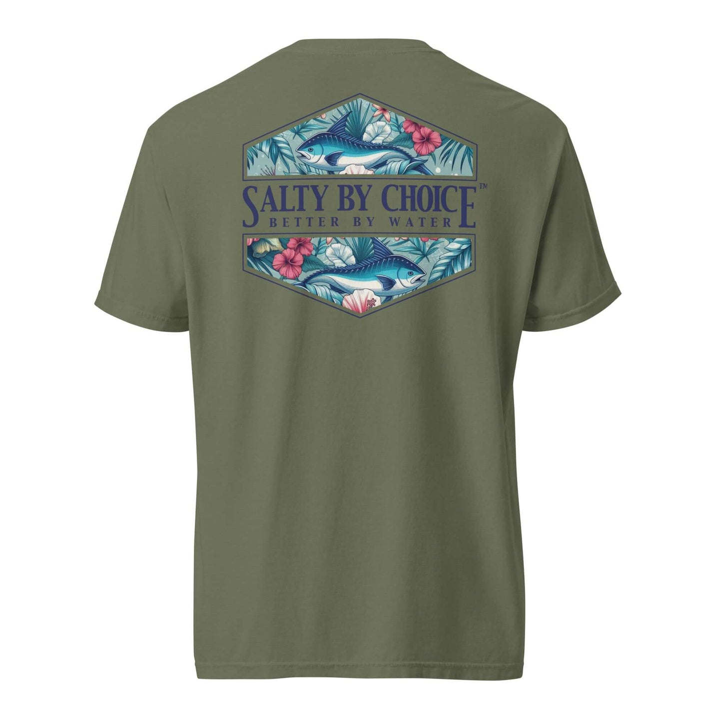 Hibiscus Unisex Heavy Tee Moss by Miramar Outfitters Salty By Choice Collection