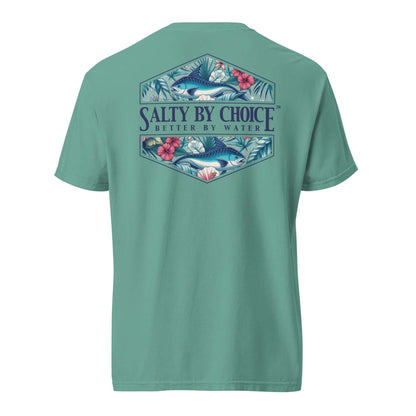 Hibiscus Unisex Heavy Tee Seafoam by Miramar Outfitters Salty By Choice Collection