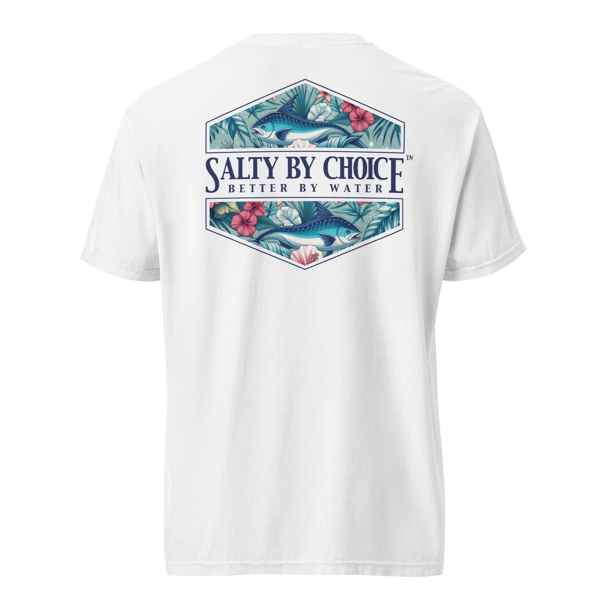 Hibiscus Unisex Heavy Tee White by Miramar Outfitters Salty By Choice Collection