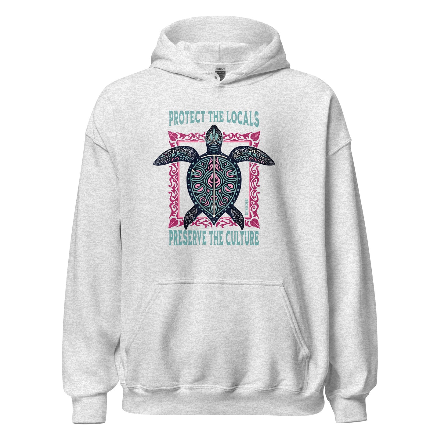 Protect the Locals Unisex Hoodie Ash by Salty By Choice™