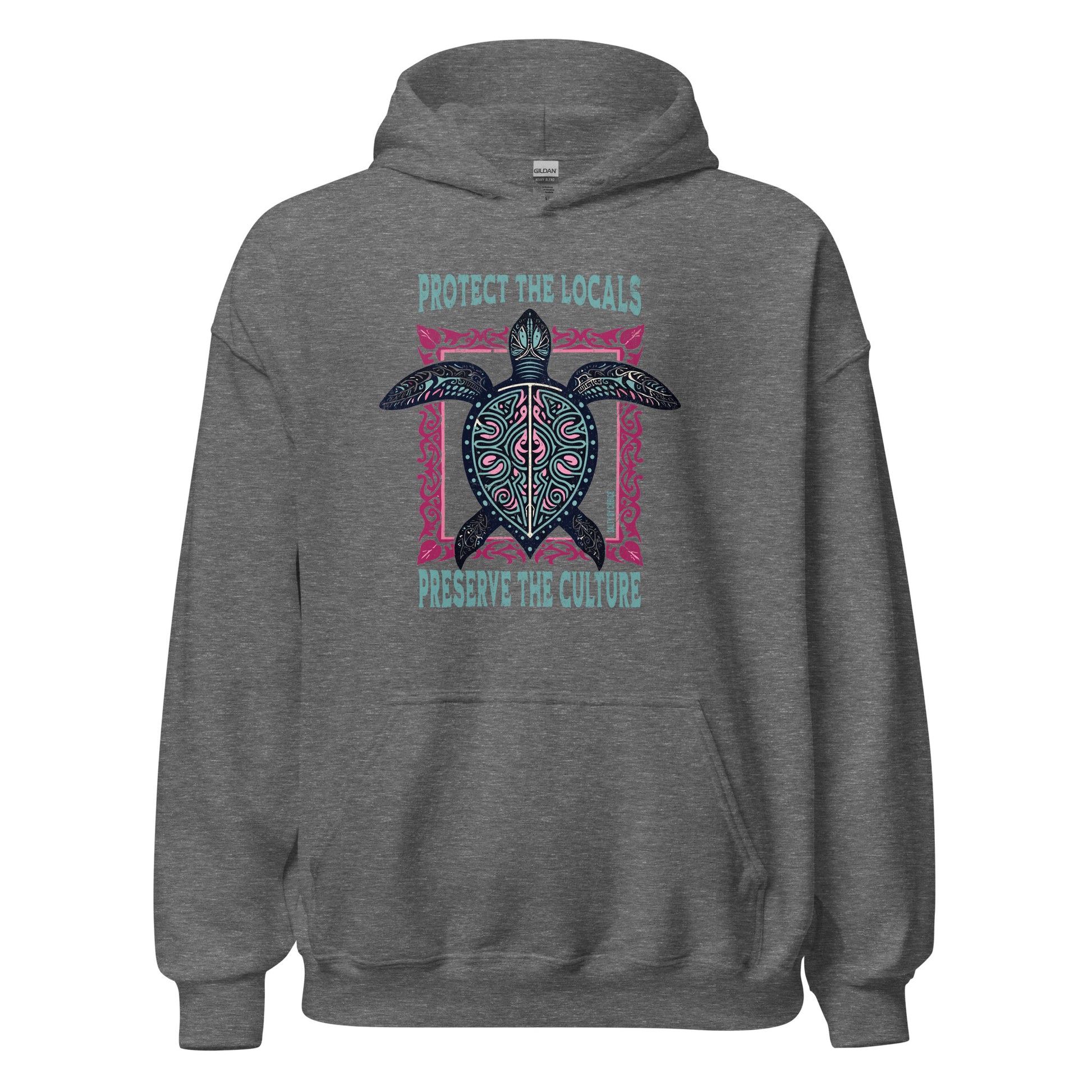 Protect the Locals Unisex Hoodie Graphite Heather by Salty By Choice™