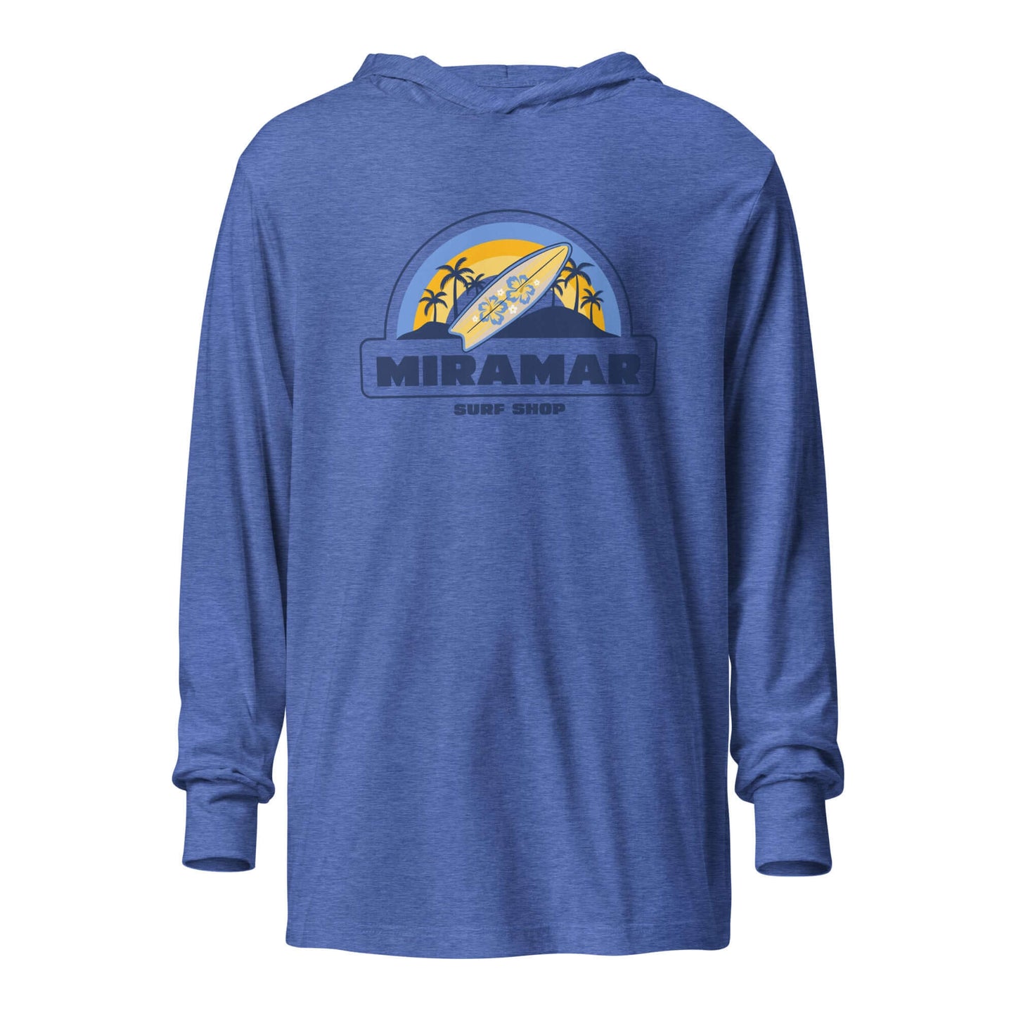 Hibiscus Surfboard Hooded Long-sleeve Tee