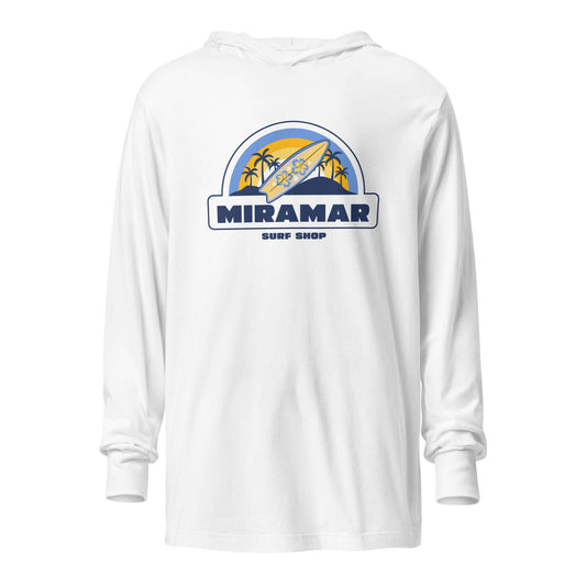 Hibiscus Surfboard Hooded Long-sleeve Tee