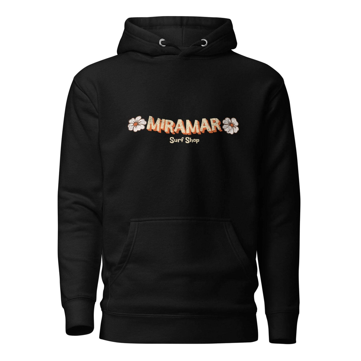 Surfs Up Unisex Hoodie Black by Miramar Outfitters Salty By Choice Collection