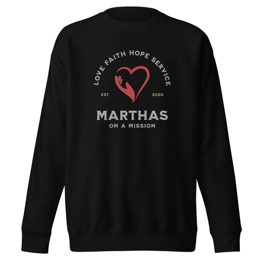 Heart and Hand Unisex Premium Sweatshirt Black by Miramar Outfitters Salty By Choice Collection