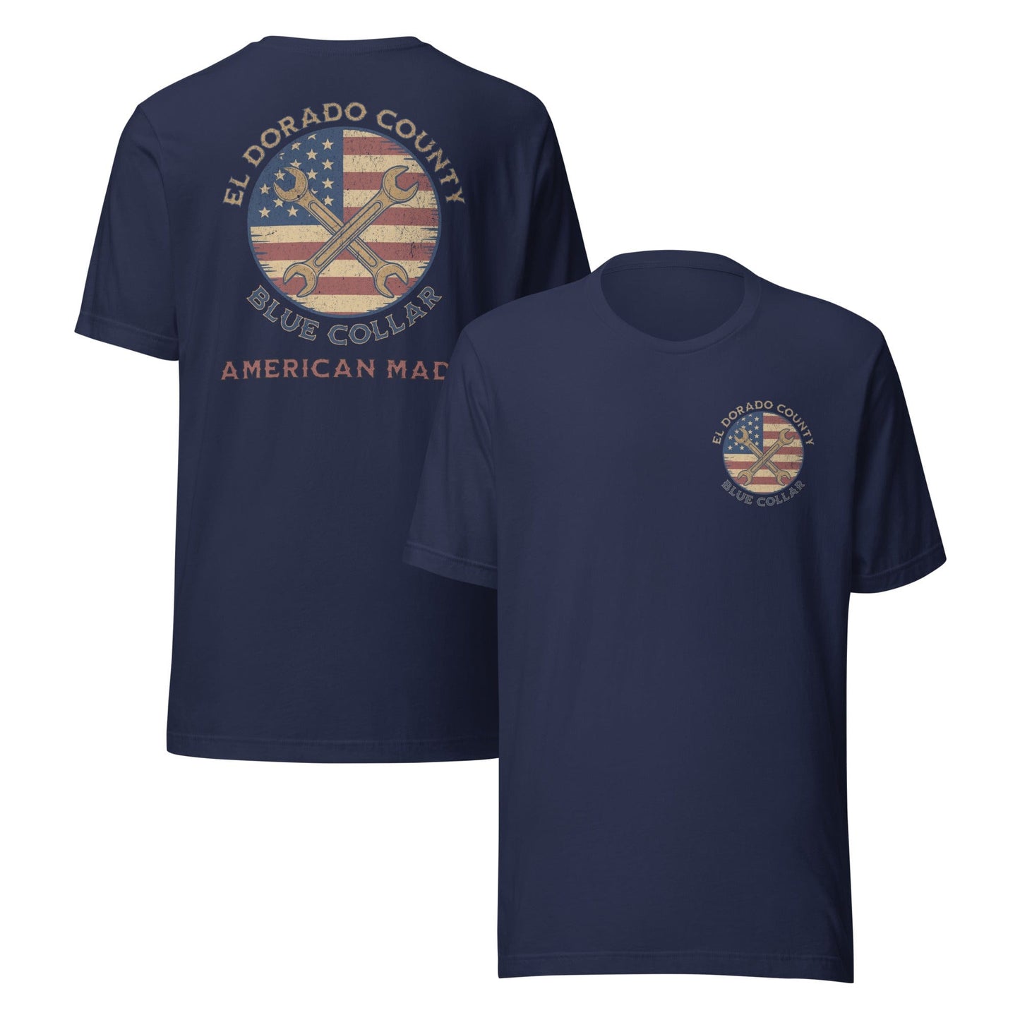 Blue Collar Mens T-Shirt Navy by Salty By Choice® We love the beach ocean and anything around water.